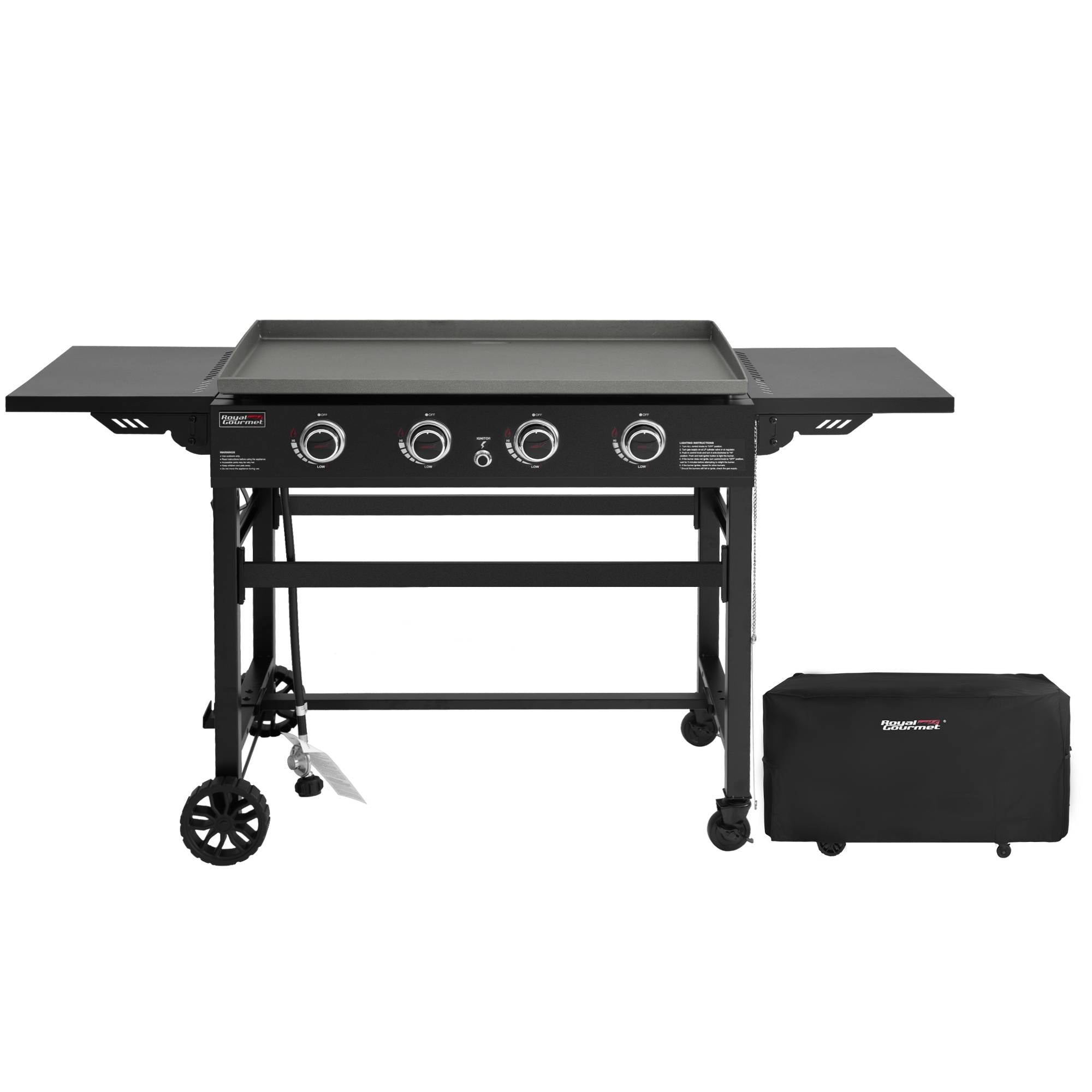 Royal Gourmet 35 Inch 4 Burner Flat Top Gas Griddle with Cover