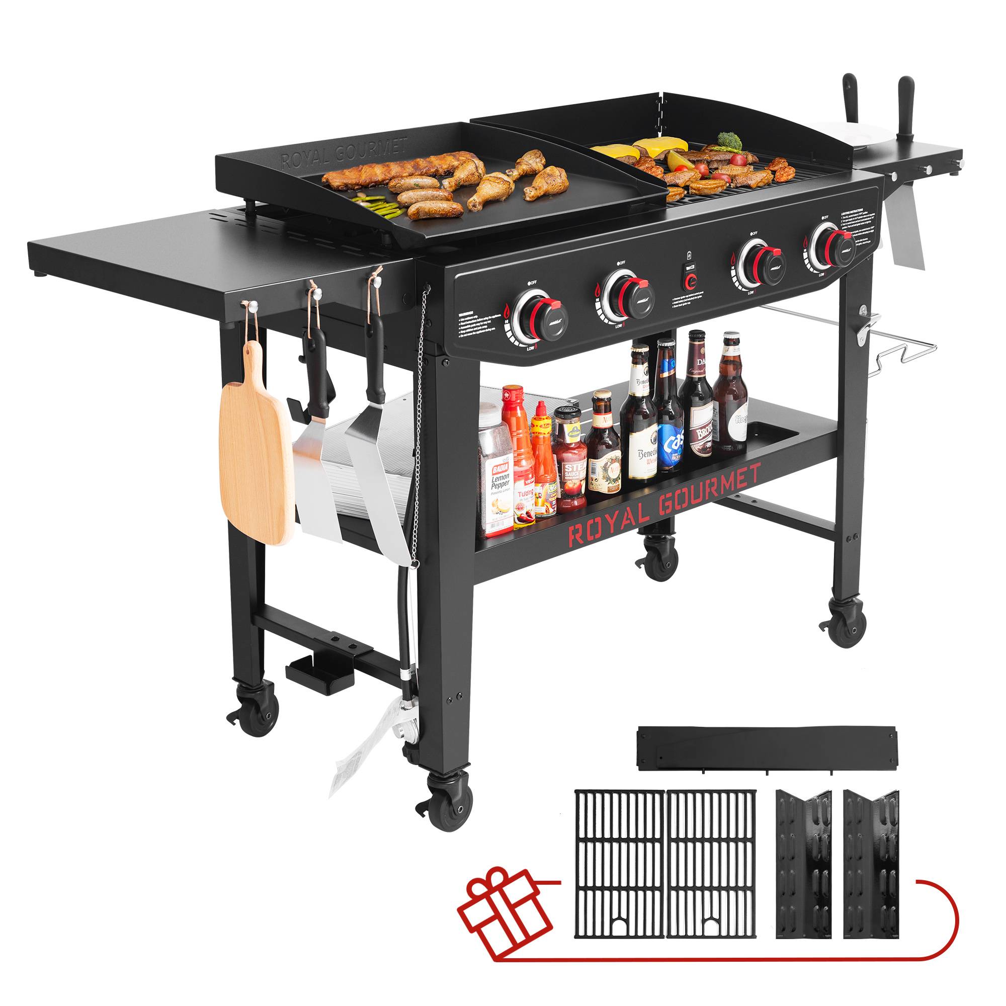 Propane grill with griddle best sale