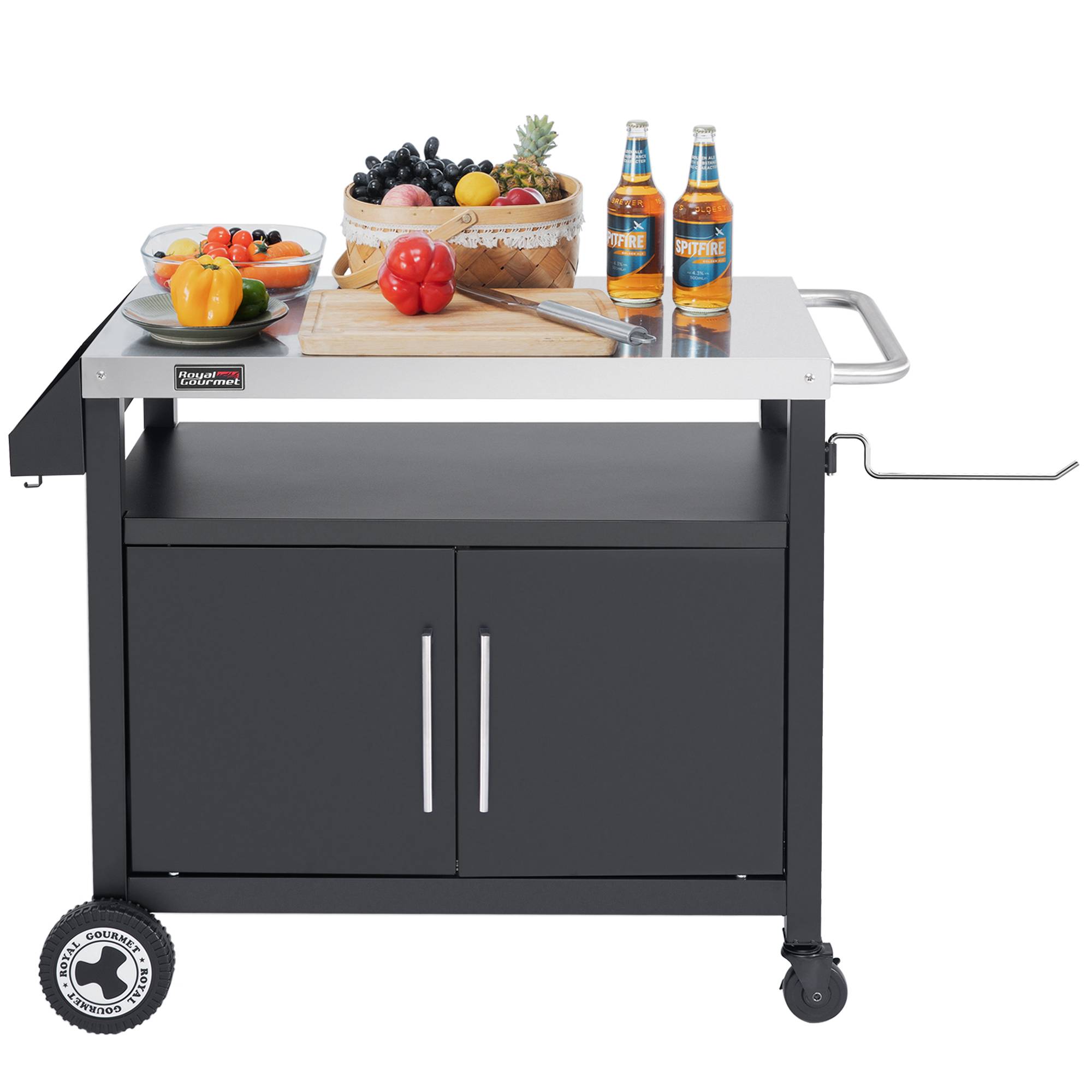 Movable Grill Prep Table with Storage Royal Gourmet