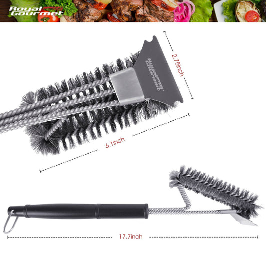 17-Inch Grill Cleaning Brush and Scraper