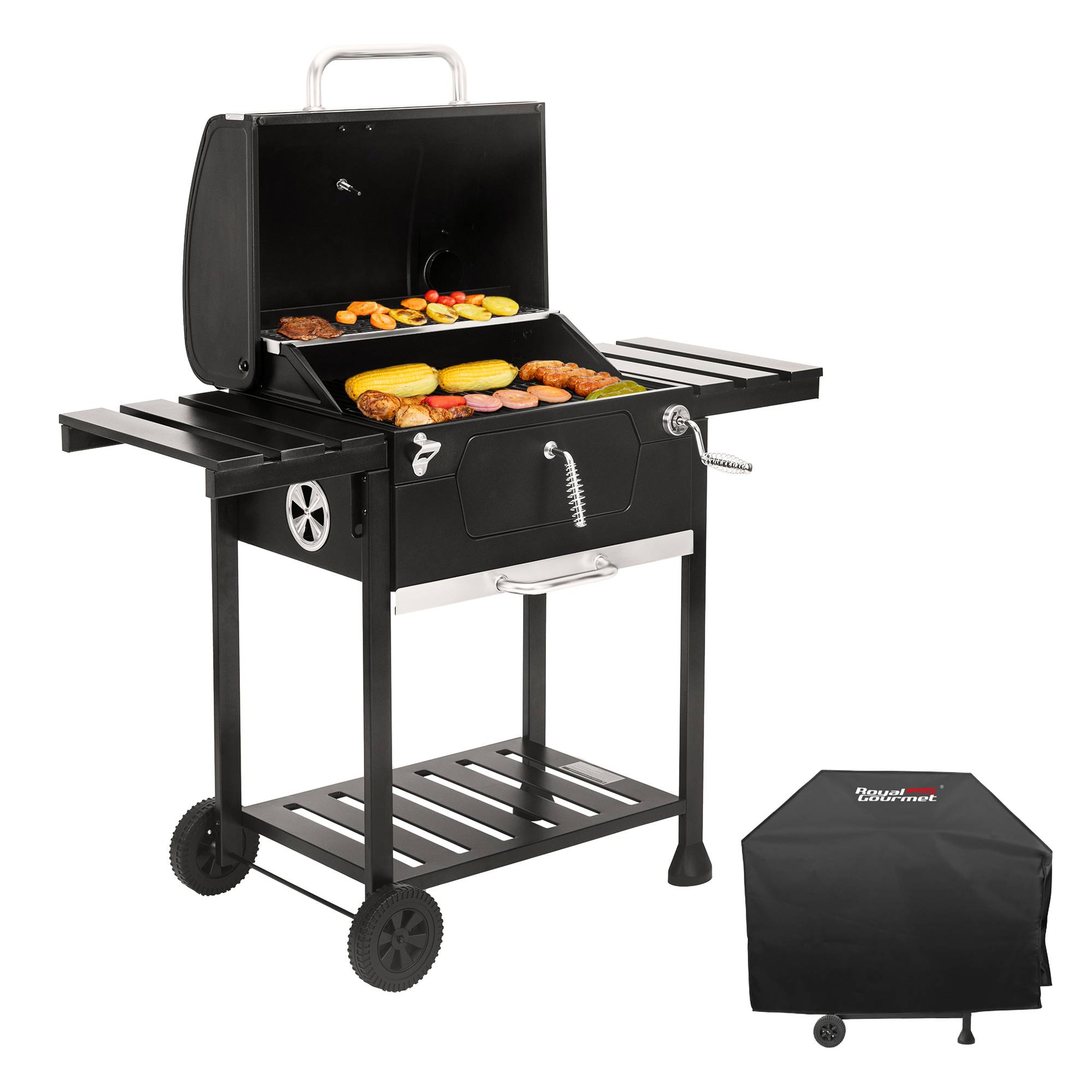 24 inch Charcoal BBQ Grill with Cover Royal Gourmet