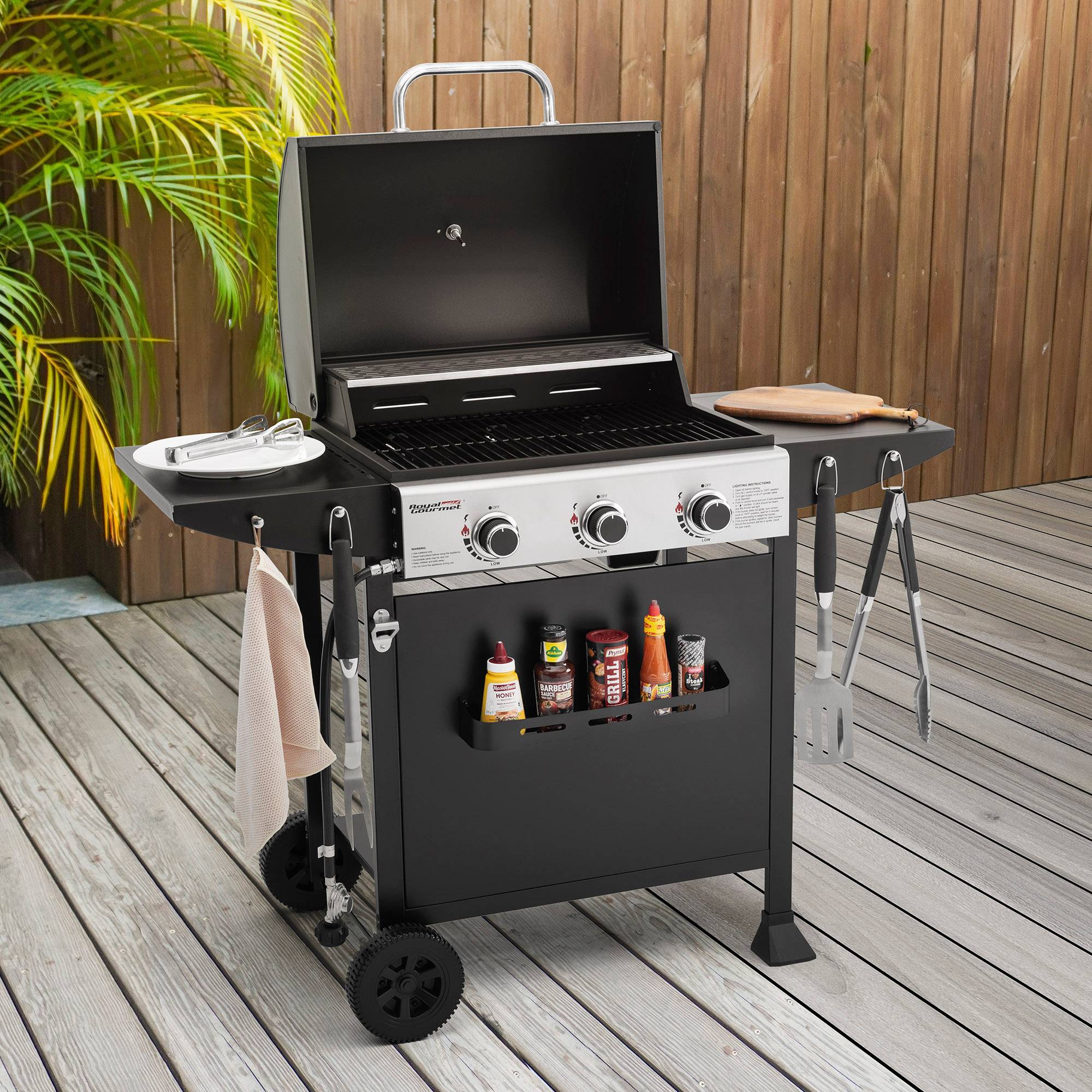 Royal Gourmet 3 Burner Liquid Propane Gas Grill Black