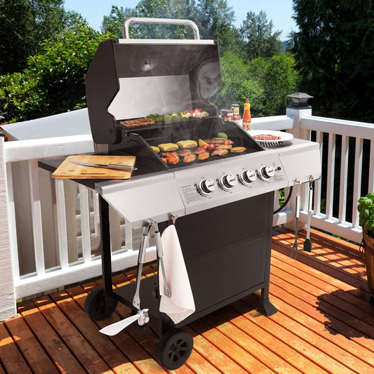 4-Burner Gas Grill with Upper Lid