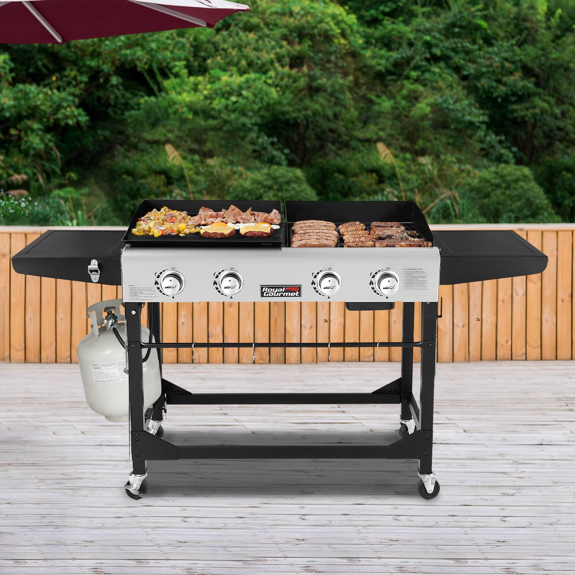 Portable grill hotsell griddle combo