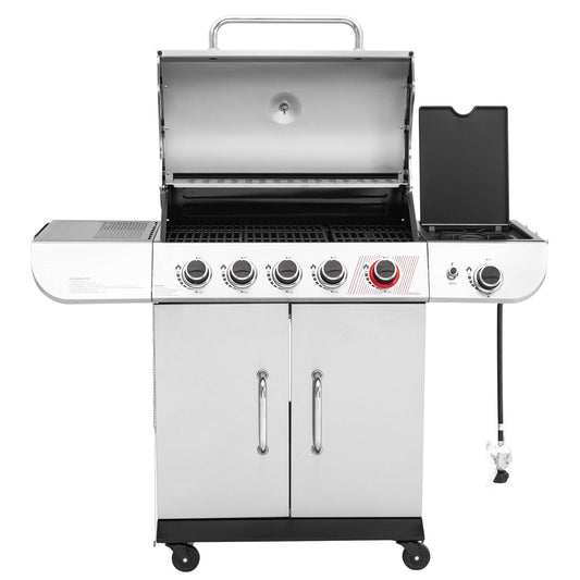 5-Burner Gas Grill With Sear & Side Burner