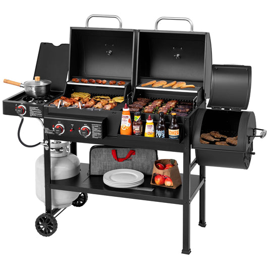 Gas and Charcoal Combo Grill